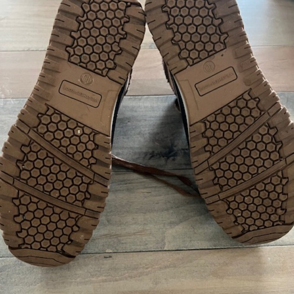 Weatherproof Brown Lace-Up Waterproof Winter Boots with Faux Fur Collar - Picture 5 of 5